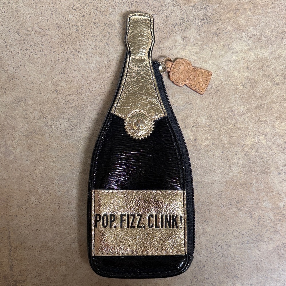 Kate Spade Champagne Bottle Pop Fixz Clink Coin Purse